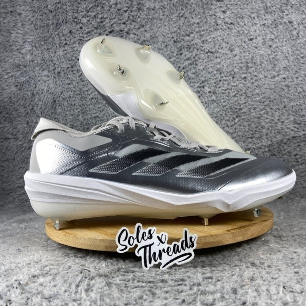 Adidas Adizero Impact Baseball Metal Size 13 Men Silver Speed JS2995